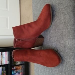 Burnt Red Ankle Boots